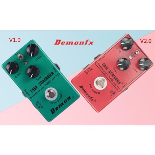 Demon Handmade upgraded Demonfx Red And Green TS9 And TS808 Overdrive Tube Screamer 2 in1 true bypass Two Version