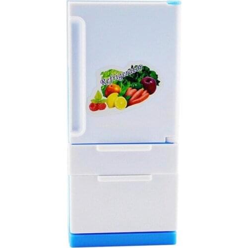 Kids Toys Childhood Game Doll House Accessories Mini Refrigerator Toy for Kid Children Gril Game Gift