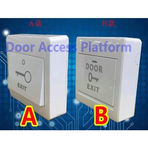 Type A or Type B Available Release Door Exit Button with Backup tool, Easy Open Release button, For Access control system use