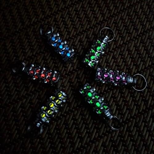 EDC Luminous Self-illuminating Titanium Alloy Beads A Pendant Paracord Outdoor Decorations Camping Gear EDC Tools