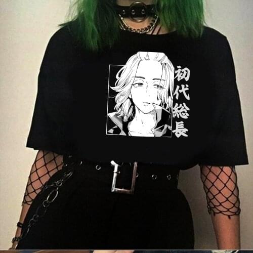 Anime T Shirt Men Women T-shirt Tops Kawaii Tokyo Revengers Graphic Mickey Anime Short Sleeve T Shirt