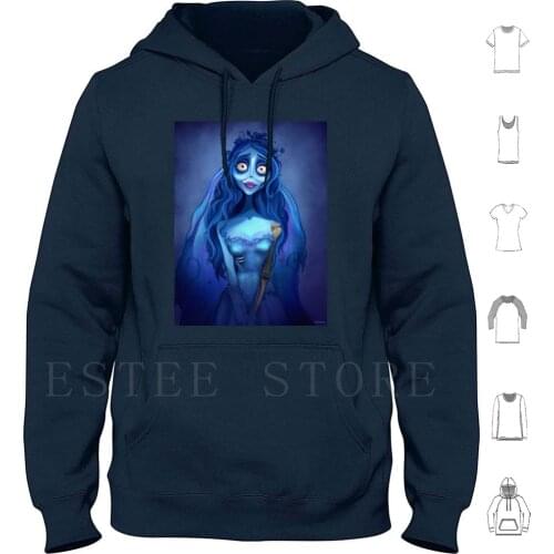 Emily The Corpse Bride Hoodies Emily Corpse Bride Color Photoshop Tim Burton Fan Art Niniel Illustrator Tim Burton
