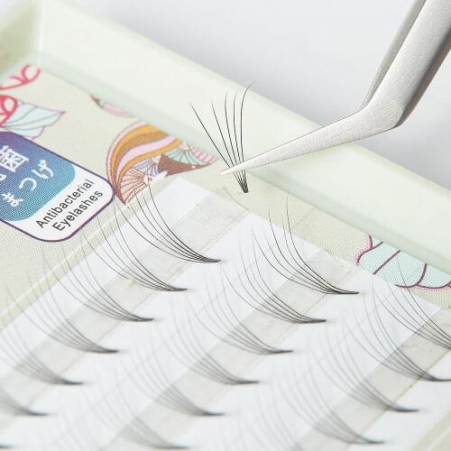 Individual 5D Lashes Russian Volume Eyelash 60 Bunches Premade Volume Fans Natural Short Stem Cluster Lashes