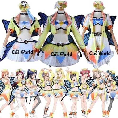 Love Live Sunshine Aqours 4th Singler Mitaiken HORIZON 9 Characters Kurosawa Ruby Dia Hanamaru Dress Uniform Cosplay Costumes