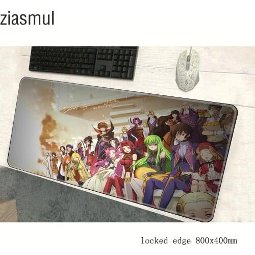 Code Geass mouse pad 800x400x2mm mats Cartoon Computer mouse mat gaming accessories Gorgeous mousepad keyboard games pc gamer
