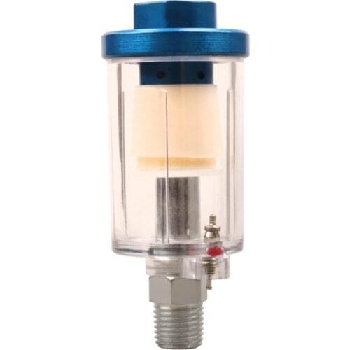 1pcs Hot 1/4'' Water Oil Separator Inline For Compressor Spray Paint Gun Air Hose Filter Moisture Trap