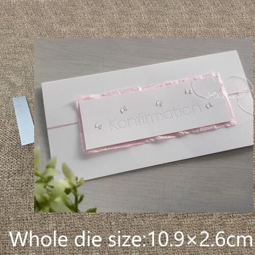 XLDesign Craft Metal Cutting Die stencil mold German confirmation decoration scrapbook Album Paper Card Craft Embossing die cuts