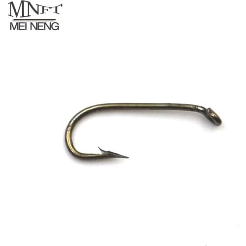 MNFT 100PCS/Lot #12 Small Size Dry Fly May DIY Fly Hook DIY Fly Fishing Hook Wholesale Price Copper Color Sharpened Hooks