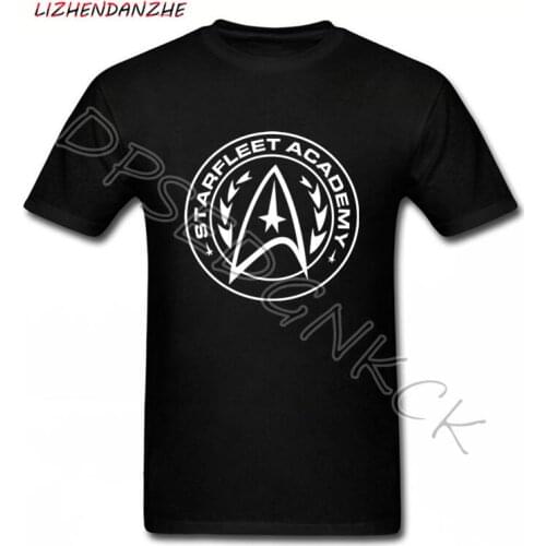 Starfleet academy mens t shirt tee star enterprise space trek retro gift summer top camiseta cotton short sleeve t-shirt 066