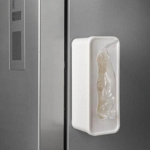 Wall Mounted Face Cover Case Tissue Holder Adhesive Hanging Filter Mesh Trash Bag Storage Box for Kitchen Wall B1