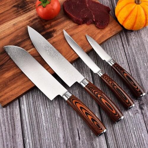Hammered Damascus Steel Chefs Knife Household Kitchen Multipurpose Knife Meat Cleaver 67 Layers Damascus Steel Vg10 Cleaver