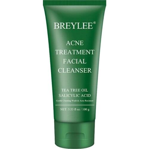 BREYLEE Face Acne Treatment Cleanser Remove Blackhead Oil Control Shrink Pores Moisturizing Deep Cleaning Face Washing Skin Care