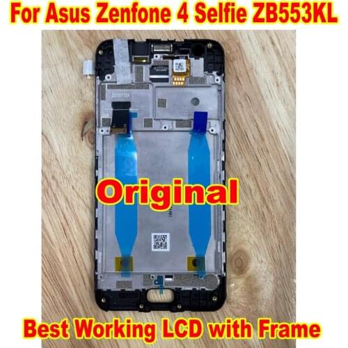 Original Best 5.5'' For Asus Zenfone 4 Selfie ZB553KL LCD Display Panel Touch Screen Digitizer Glass Sensor Assembly with Frame