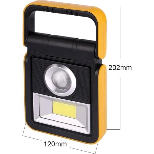 COB Solar Working Light Outdoor LED Emergency Light Handheld Lantern Tent Lamp Super Bright Torch Flashlight High Beam Light