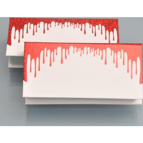 Series1 -Wholesale Eyelashes Box Package Lash Boxes Package Custom Rectangle White Red 25mm False Eyelashes Makeup Case Vendors