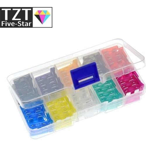 100PCS Profile Medium Size Blade Type Car Fuse Assortment 2.5/3/5/7.5/10/15/20/25/30/35A Fuse Set Auto Car Truck with Box Clip