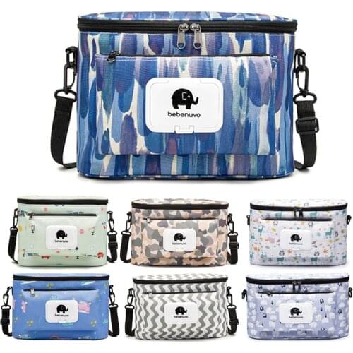 Universal Diaper Organizer Bag with Stroller Attachments Large Strollers Insulated Baby Bags For Mom Maternity Nappy Bags