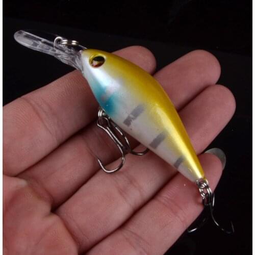 1 pcs Crankbait Fishing Lure Rock Bait Weights 80mm 8.5g Lures Wlobbers Trolling Lure Crank Bait Fake Fish #6 Hooks With 3D Eyes