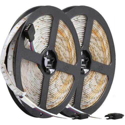 10M 300Leds 3528 Smd 2X 5M Rgb Led Light Strip + 24 Key Ir Remote Controller Non-Waterproof Dc12V 60Leds/M Flexible Lighting Rib