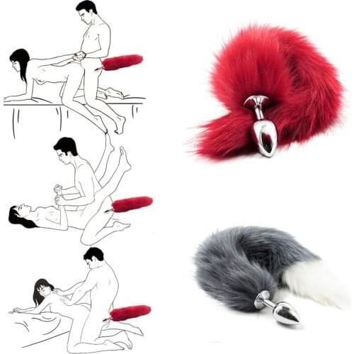 Rabbit Tail Metal Butt Anal Plug Erotic Cosplay Accessories Adult Sex Toys For Couples Anal Sex Toys Prostate Massager Dildo