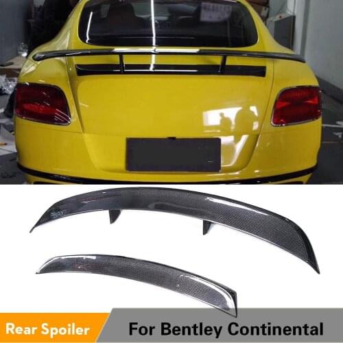 Car Rear Spoiler For Bentley Continental Coupe 2012 - 2018 Carbon Fiber Rear Trunk Spoiler Boot Lip Lid Wing