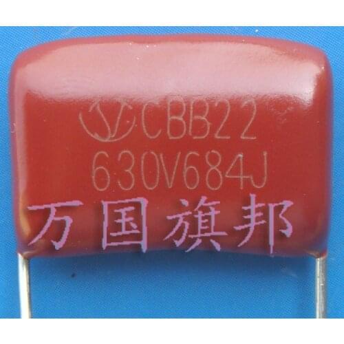 Free Delivery. CBB22 metallized polypropylene film capacitor 630 v 684 0.68 uF uF
