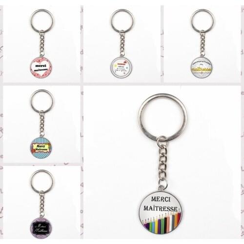 Fashion charm thank you hostess key chain very grateful to my hostess text jewelry glass bag charm car keyring men women jewelry