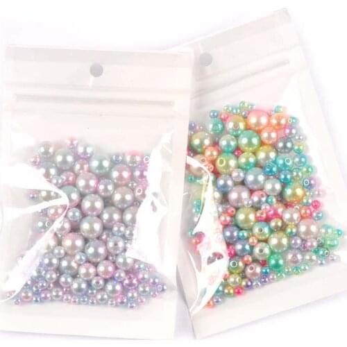 20g Random Mixed Round Imitation pearl beads for jewelry making Scrapbook Crafts Fashion Ball Beads DIY Decoration 3-10mm yk0803