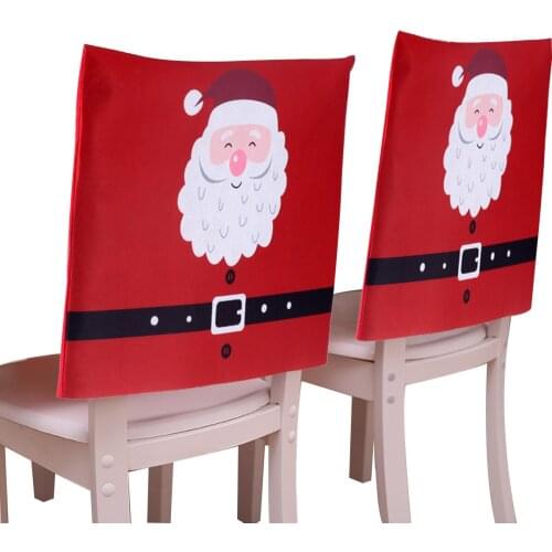 Santa Claus Chair Back Cover Home Decoration Chair Cover Christmas Gift Festival Party Decorations
