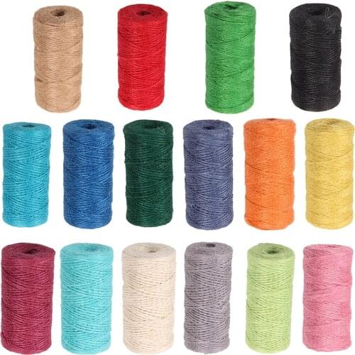 1Roll of 328ft Jute Cord String Durable Gift Wrapping Twine Rope Arts Crafts DIY Accessory 5 x 10cm/ 1.97x 3.94 inch