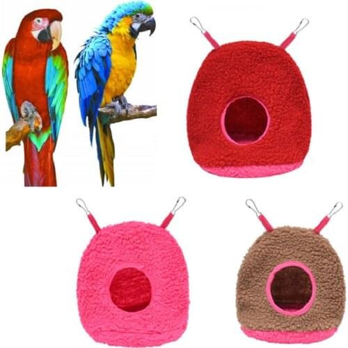Bird Cage Plush Parrot Hammock Warm Hanging Bed House Parakeet Nests Tent Cage for Birds Small Animal Sleeping Bag Pet Supplies