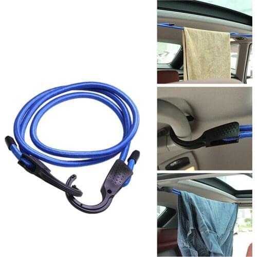1.5m Multi- Functional Tensioning Belts Car Clothes Hanger Adjust Household Elastic Clothesline Outdoor Travel Hanging Rope
