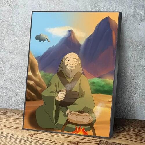 Wall Art Home Decoration Canvas Print Painting Modular Avatar Uncle Iroh Picture Posters Modern Living Room Framework