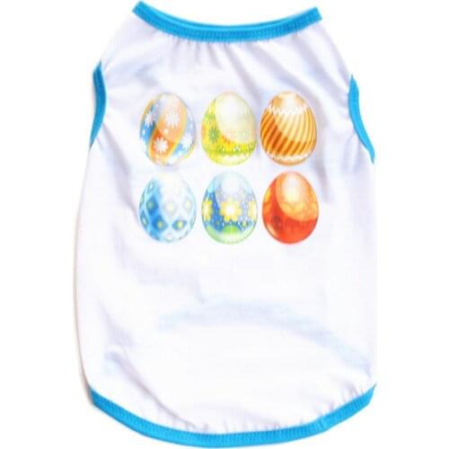 Dog Clothes Small Dogs XS-L Chihuahua Clothes Clothing Pet Vest Puppy Dog Coat Blue Printed Cotton T Shirt Pets Clothing