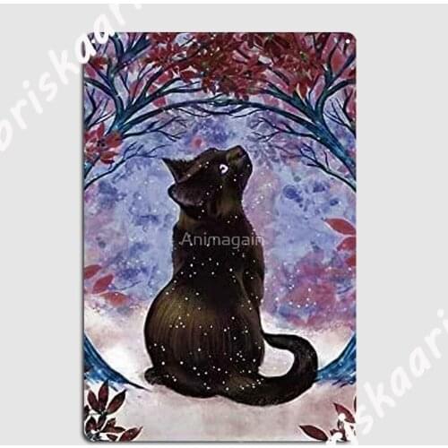 Black Cat Poster Metal Plaque Design Garage Decoration pub Garage Club Home Tin sign Posters