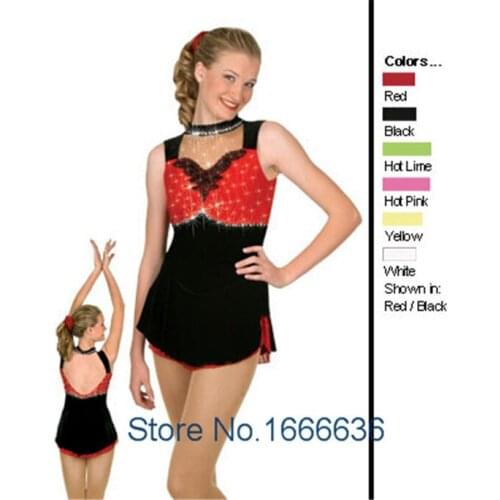 Custom Figure Ice Skating Dresses For Girls With Spandex Graceful New Brand Figure Skating Competition Dress DR2719