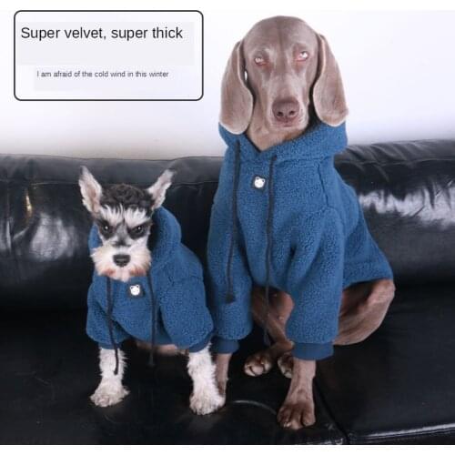 Plus Cashmere Large Dog Clothes Autumn Winter Dog Sweater Golden Retriever Doberman Labrador Warm Dog Clothes Dog Accessories