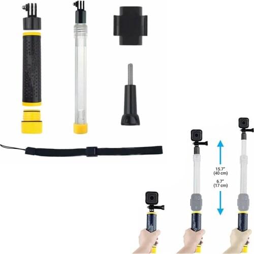 Transparent Handheld Divng Waterproof Selfie Stick Floating Monopod Pole for GoPro Hero 6 5 4 3 Xiaomi YI 4K SJCAM EKEN