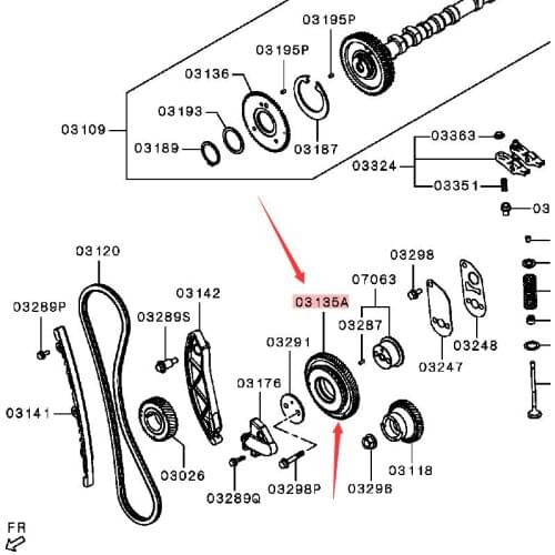KOWZE Injection Pump Idler Gear Assy 1132A100 fit for Mitsubishi L200 Triton Strada Pajero Montero 4N15 2.4D 4N14 2.2D 2015-2019