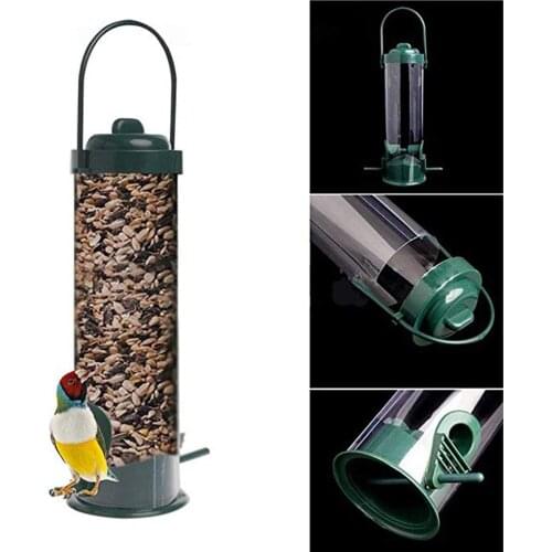 Wide Bird Feeders Hanging Type Outdoor Pet Bird Seeds Food Feeder Tree Garden Snacks Bucket Holder Bird Feeder Feed Station