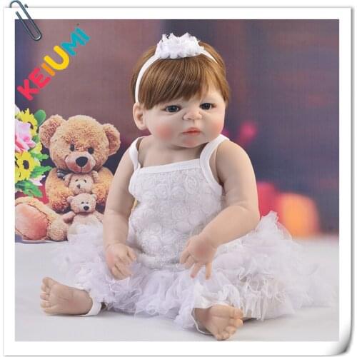 Lovely Reborn Baby Dolls Realistic Boneca 23 Inch Truly Princess Silicone Doll Baby For Girl Playmates Birthday Gift DIY Toys