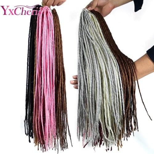 Synthetic dreads hair collection african braiding hair extension blonde faux locs crochet braids YxCheris