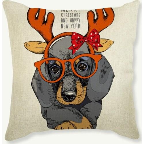 Wedding Decoration Animal Dog Cat Print Throw Pillows Decorative Cushion Pillowcase For Sofa Car Chair Home Decor