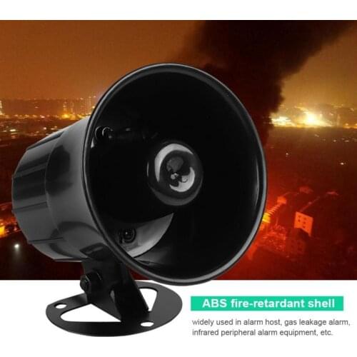 ES-626 Siren 110dB DC 12V Wire Loud Horn Alarm Siren Speaker Burglar Alarm System for Outdoor Security