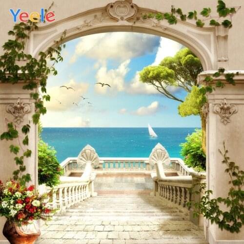Spring Sea Ocean Ladder Nature Scenery Baby Portrait Vinyl Backdrop Photography Background For Photo Studio Wedding Photocall