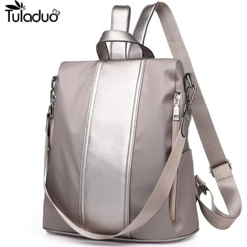 Waterproof Nylon Women Fashion Daily Back Pack Shoulder Multifunction Student College Preppy Style Backpacks for Teenage Girls