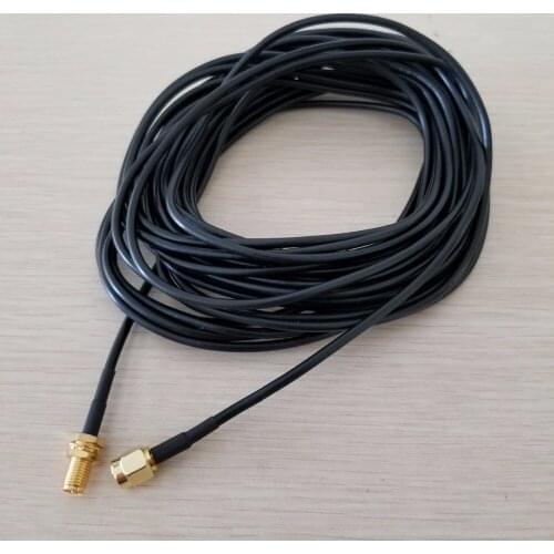 Wifi Wireless Network Card Router Antena Extension Cable RB-SMA Male to Female RG174 Pure Copper Cable 9M