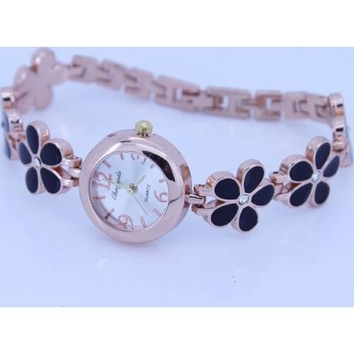 Hot Popular Mixed 10pcs/Lot White Dial Lady Women Flowers Alloy Strap Crystal Quartz Fashion Rhinestone Wristwatch O31M