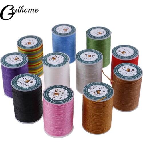 1PC 90 Meter Sewing Thread Polyester Cord Waxed Thread Leather 0.8mm For DIY Tool Hand Stitching Thread Multicolor