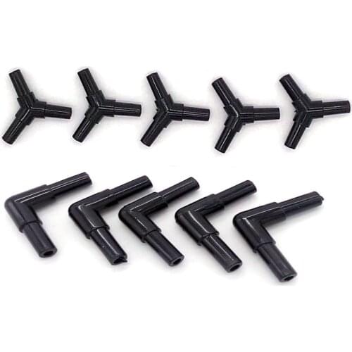 10pcs/lot 4mm Aquarium Air Tube Connector Elbow Y shape Fish Tank Accessories Air Pump Connector Control Valve Air Pipe Tubes